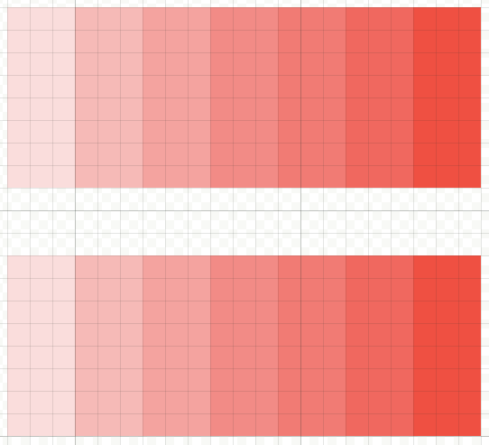 Gradient sample used for the fill test